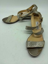 Jimmy Choo Silver Size 39 Slingback Sandals