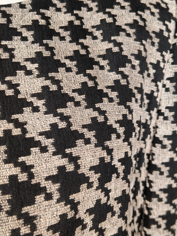 Chaqueta Kasper Mujer Talla 8 Frente Abierto Bolsillos Forrados Mezcla Viscosa Pata de Gallo Foto 3 de 4