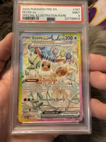 2025 Pokemon EEVEE EX 167/131 Prismatic Evolutions PRE EN SIR Holo English PSA 9