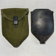 Intrenching E-Tool and 1970 Carrier collapsible Nylon shovel cover