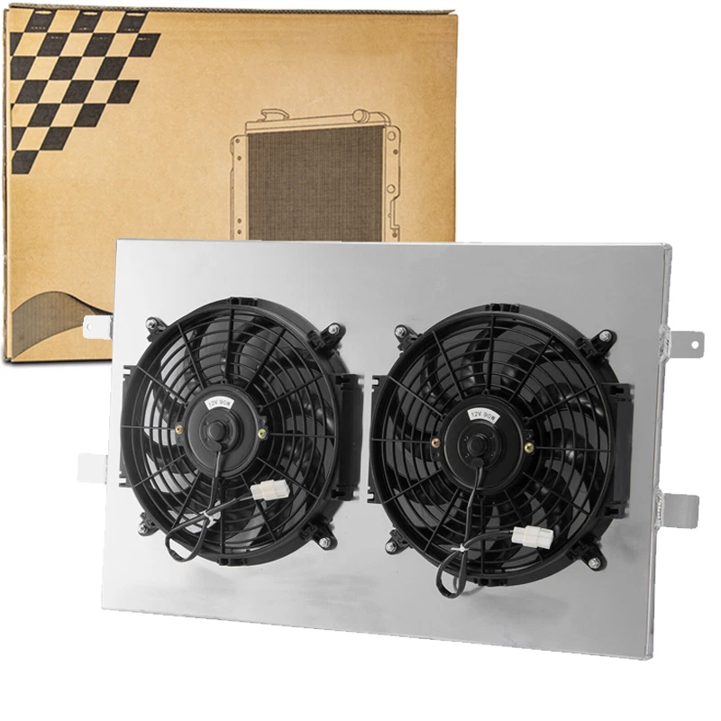 ALUMINUM SHROUD+2x12" FAN+RELAY FOR 99-2012 CHEVY SILVERADO 1500 2500 TAHOE — 第 2/4 张图片