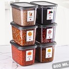 6 x Spices Containers -Food Storage Container-Stackable-Pantry Box-BPA FREE+Lids