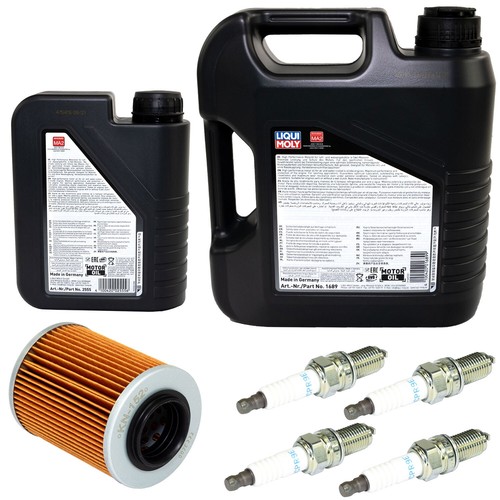 5L Öl Set für Aprilia ETV 1000 Caponord 2001-2009 Inspektion Ölfilter Zündkerzen - Bild 2 von 6