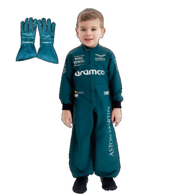 F1 Kids Race Suit with gloves- Race Car Birthday Costume - Baby Boy Special Gift