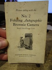 Picture Photography Folding Autographic Brownie Camera No 2 Eastman Kodak Book