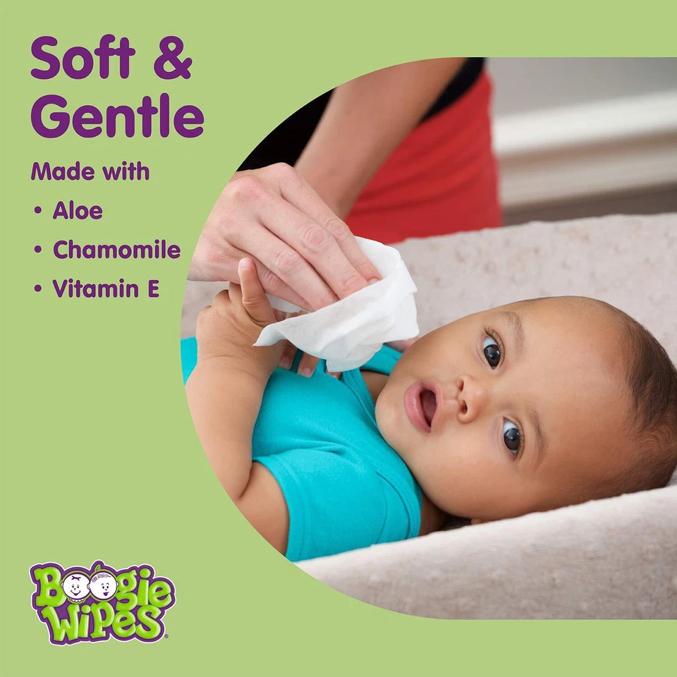 Boogie Wipes Baby Wipes 90 Count Natural Saline Grape Scent Soft Gentle Care - Image 4 of 4