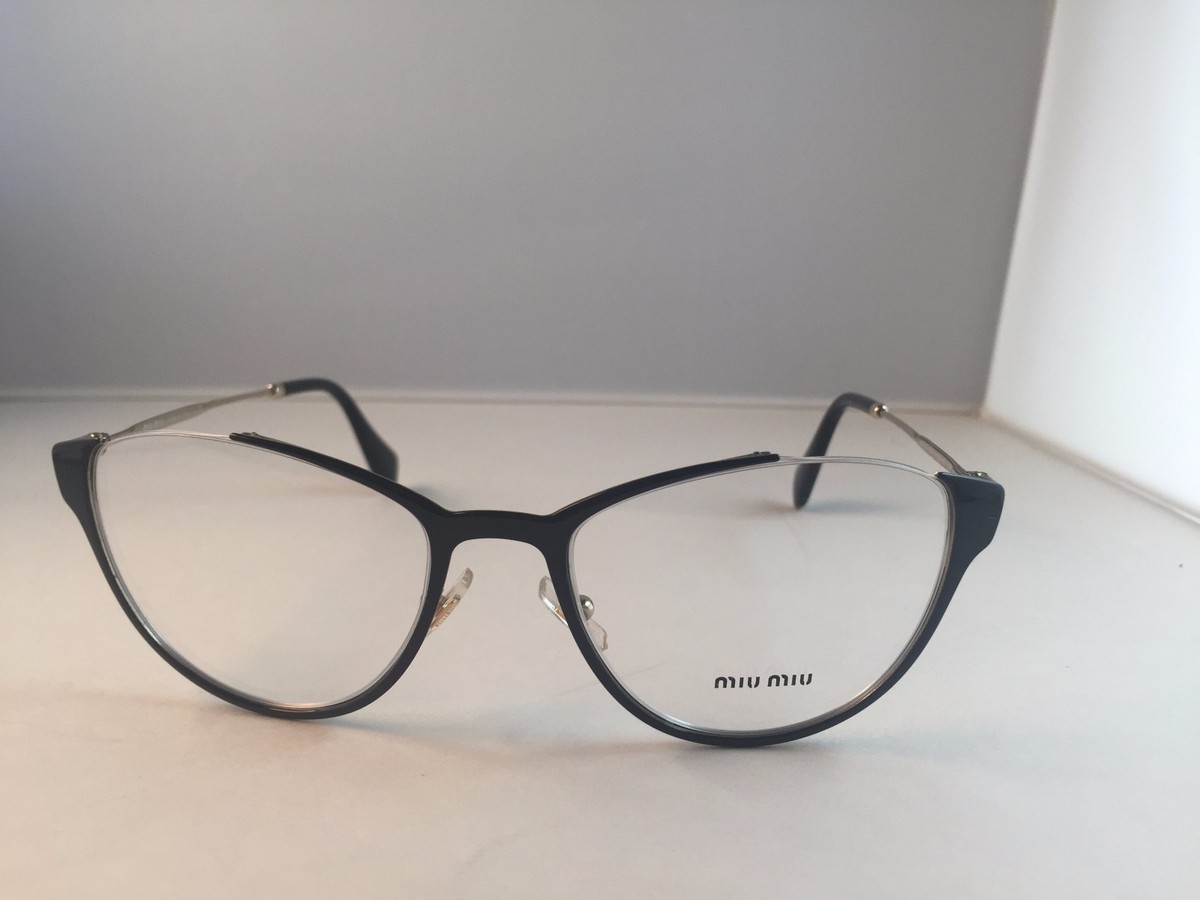 Miu Miu VMU 51O eyeglasses QE3 1O1 Black and Gold w case 53