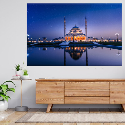 Dubai berühmter Touristenort Moschee 3D Ansicht Wandaufkleber Poster Aufkleber A568