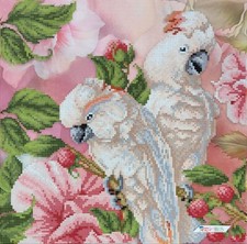 Bead Embroidery Kit Parrots DIY Craft Kit Stamped Bead Needlepoint zpt-026