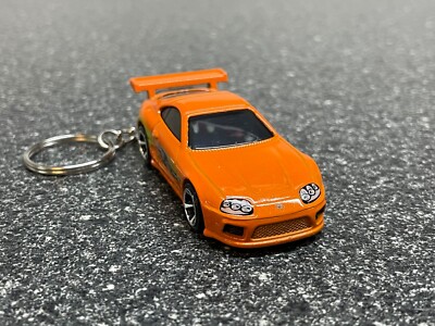 Toyota Supra Orange F&F Brian Keychain Hot Wheels Matchbox