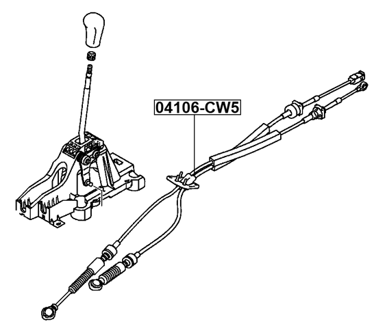 Manual Transmission Shift Cable Febest 04106-CW5 for sale online