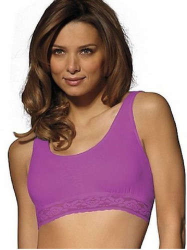 New Bali Women's Comfort Revolution Seamless Crop Top Bra Style #250 - Picture 4 of 8