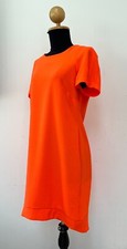 Ladies Topshop Mini Orange Neon Short Sleeve  Dress - Size 10