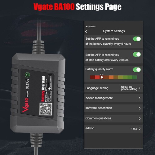 Hot Car Battery Monitor BM2 Bluetooth 4.0 12V Car Battery Lithium Battery Tester - Picture 6 of 15