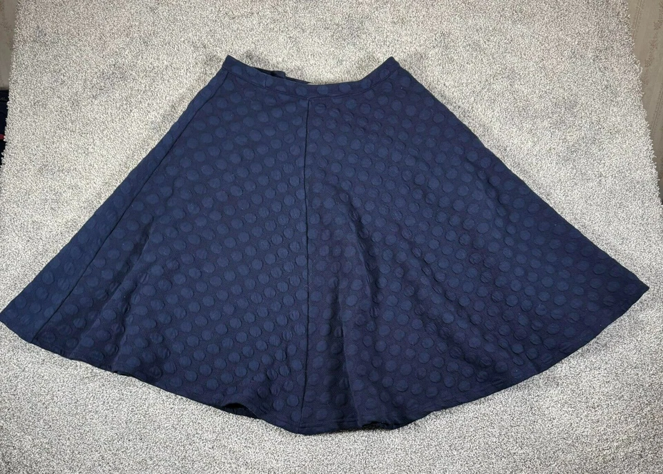 Falda JOA Talla Mediana Patinador Lunares Clásica Modesta Texturizada Elegante Retro Twee Foto 2 de 4