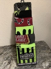 Beetlejuice Beetleguise the Movie 6 Pair CREW SOCKS Men Size 8-12 Bioworld