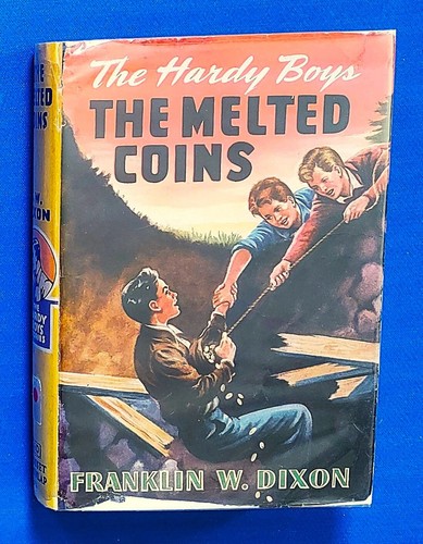 Hardy Boys The Melted Coins 1st Edition / TRUE! 1st PRINT 1944A-1 +ORIGINAL DJ - Picture 2 of 16