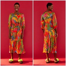 💕FARM RIO💕 Urban Jungle Midi Dress ~ XS NWT