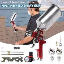 Hvlp Auto Paint Air Spray Gun Kit Car Primer Clearcoat 1.4 1.7 2.0mm Nozzle New
