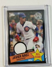 2020 TOPPS SERIES 2 1985 ALL-STAR BLACK JERSEY RELIC JAVIER BAEZ SER#110/199