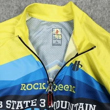 Hincapie Full Zip Cycling Jersey Large Rock Creek 3 State 3 Mtn Chattanooga 2015