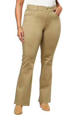 DG2 by Diane Gilman Infinity Stretch Tri-Fit Bootcut Jean Green