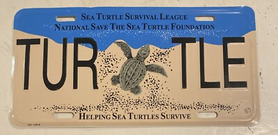 Turtle Sea Turtle Survival League Vanity License Plate Helping Sea