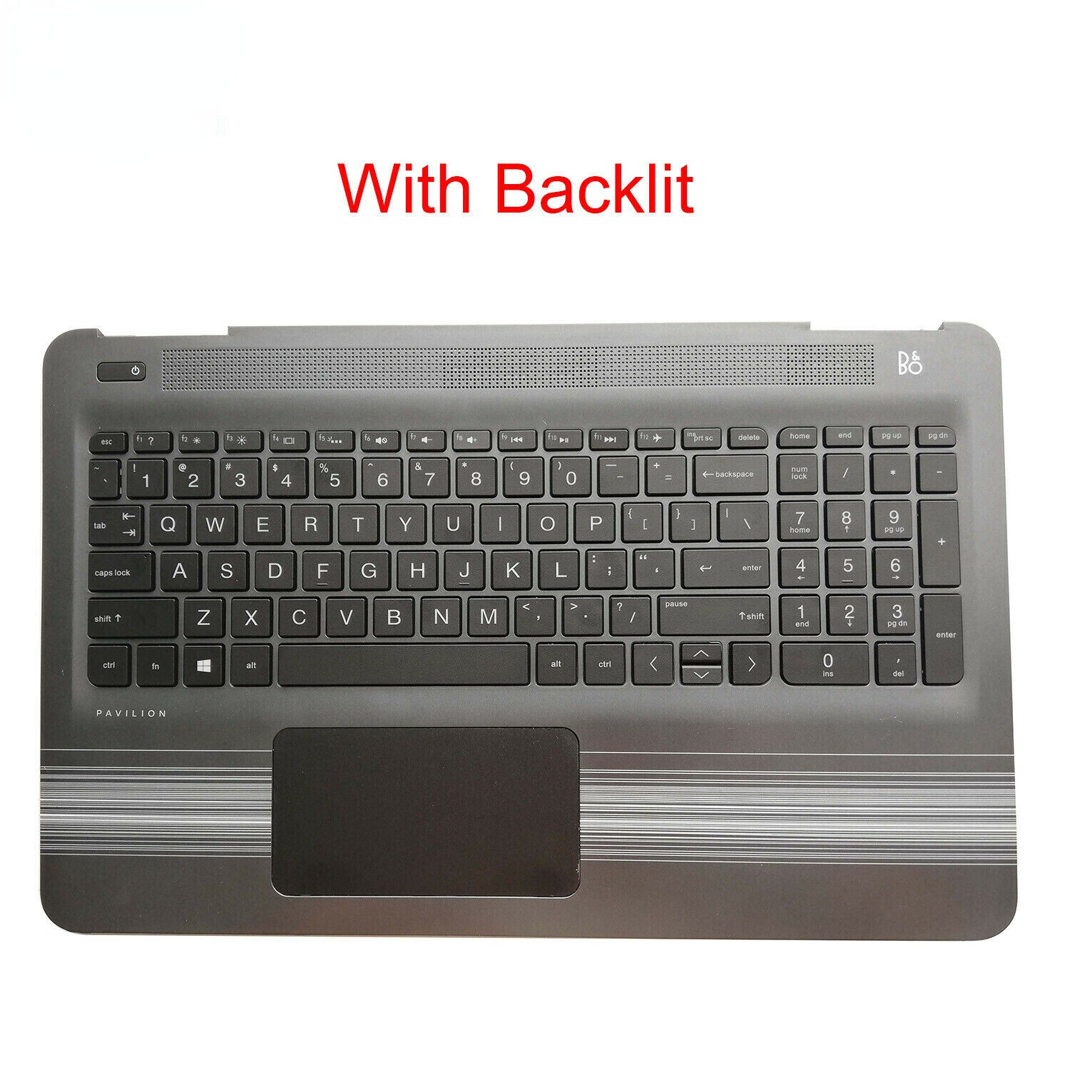 For HP Pavilion 15-AU 15-AW Palmrest Backlit Keyboard & Touchpad