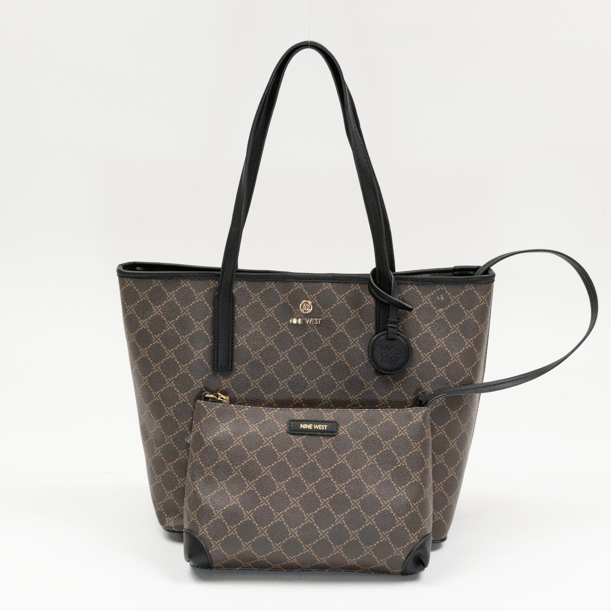 Nine West Women Delaine 2 in 1 Tote Brown/Black 420006 | eBay