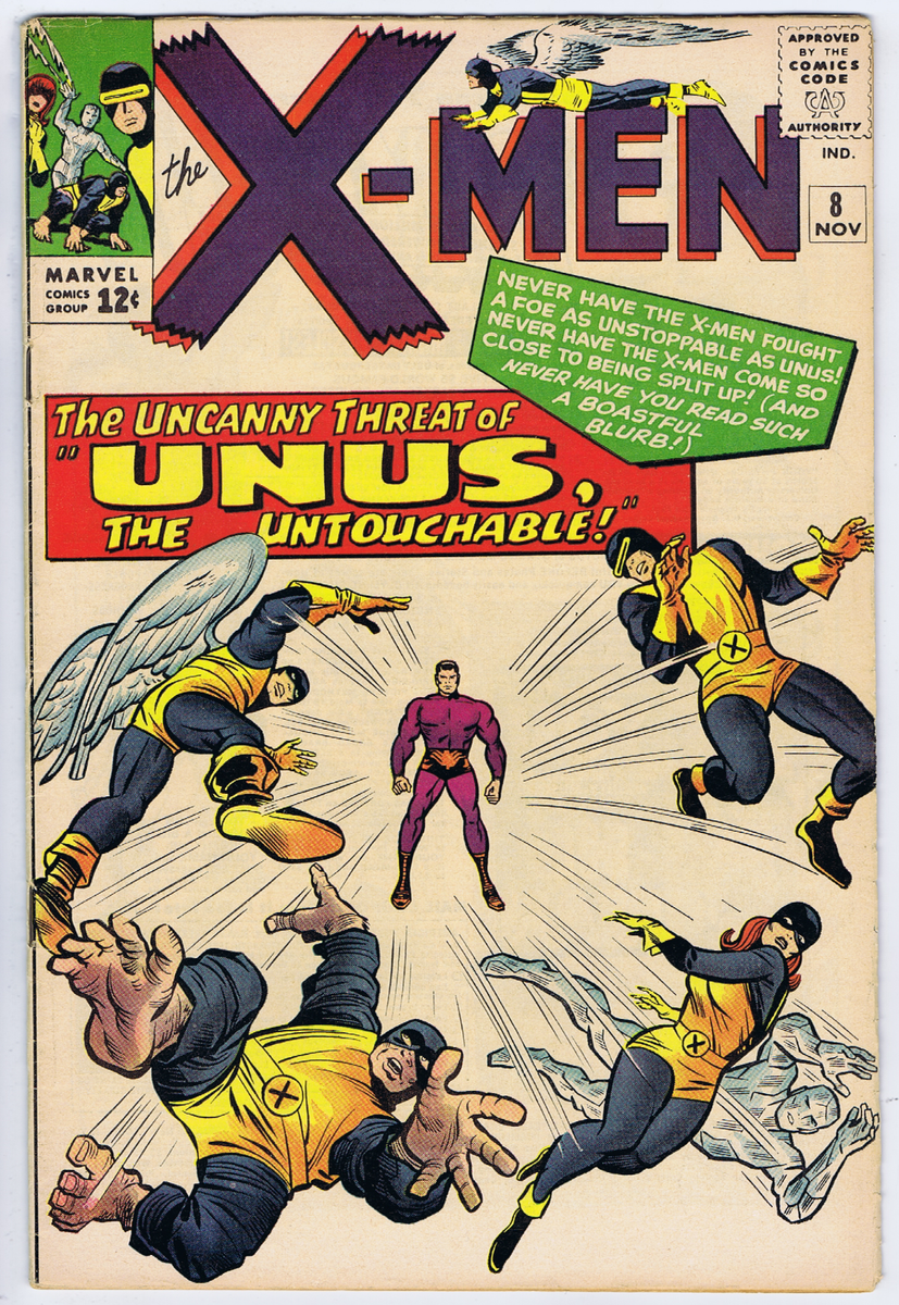 X-Men #8 Marvel 1964 '' Unus, the Untouchable ! '' | eBay