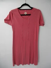 Life is Long Get Comfortable Womens Dress Small Pink Short Sleeves Activewear