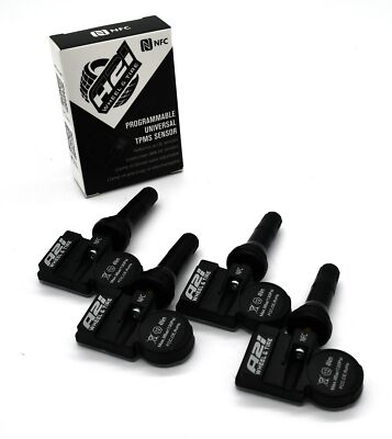 Set 4 TPMS Tire Pressure Sensors 433Mhz Rubber fits 08-10 Tesla Roadster (Huf)