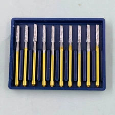 10-100 Dental Tungsten Carbide Burs Trimming & Finishing Round End Taper FG7664