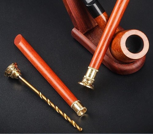 1PC Creative 2 in 1 Wood Tobacco Pipe Tamper Copper Cigar Pipe Cleaning Tools - Picture 2 of 11