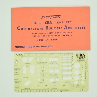 Vintage RAPIDESIGN CBA Template No. 33 Contractors Builders Architects Remodel