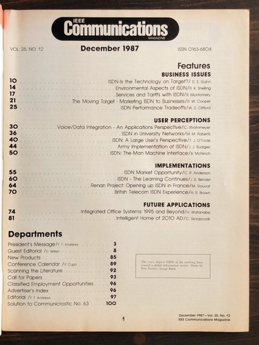 Rivista Comunicazioni IEEE 1987 - Lotto di 2 - Foto 4 di 4