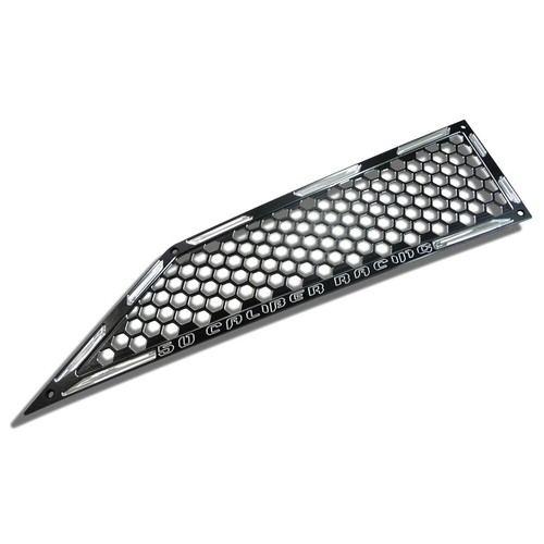 50 Caliber Racing Black Air Intake Grille Bezel Fits Polaris RZR XP TurboS 2017+ - Picture 3 of 5