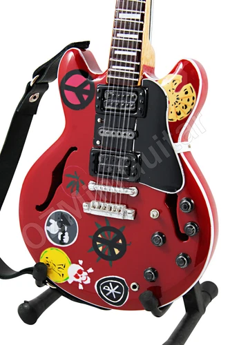 Miniature Guitar Alvin Lee SG ES-335 & Strap