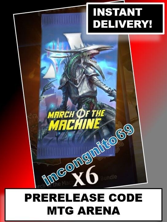 MTG MTGA ARENA CODE CARD PRERELEASE 6 BOOSTER PACKS MARCH OF THE MACHINE  MOM