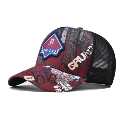 Fashion Retro Letter Embroidered Hat Men's Women's Decal Graffiti Baseball Cap