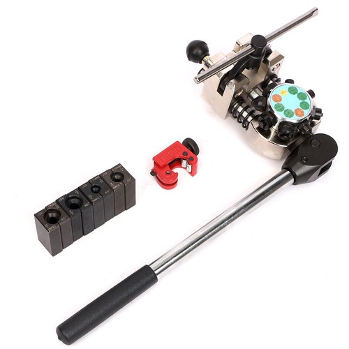 Single, Bubble, Double Flare Tool Brake Line Flaring Kit for Steel, Copper Tube - Picture 2 of 9