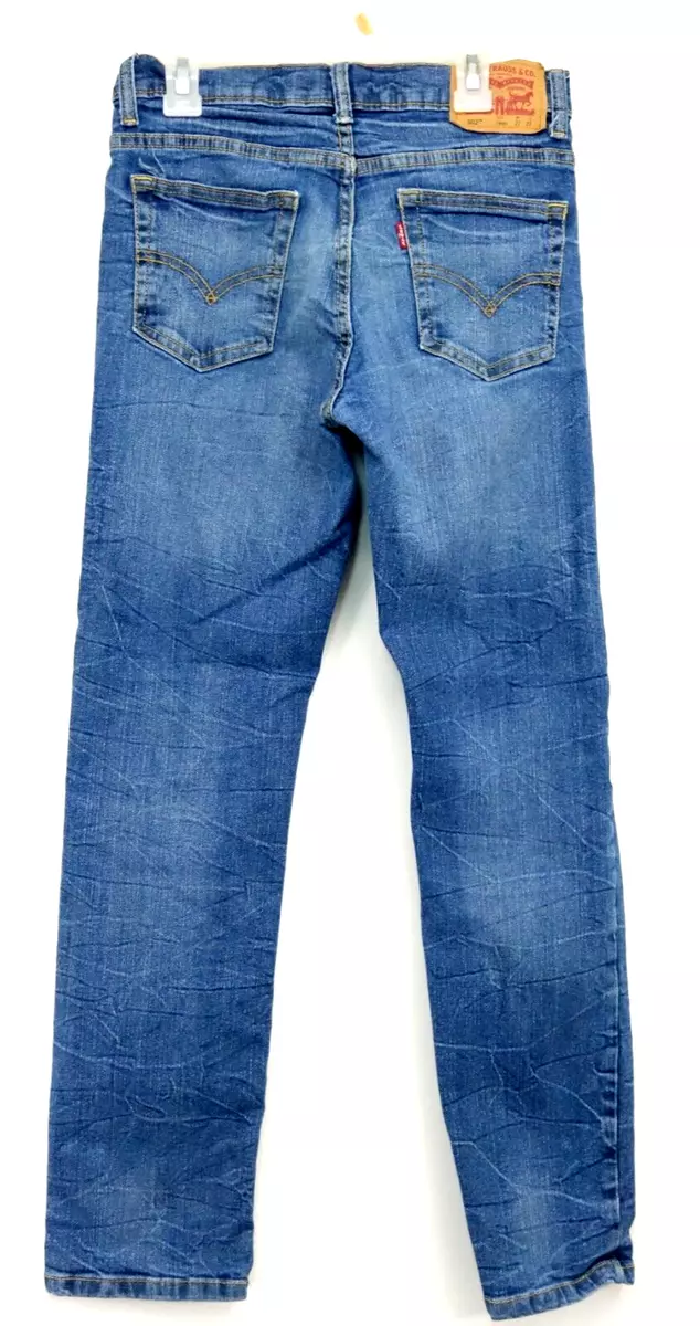 Levis 502 Big Boys Taper Fit Stretch Denim Stonewash Blue Jeans 14 Reg 27 x 27