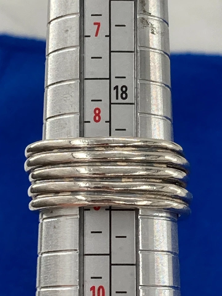 Pandora 14K Gold Wrap Crossover 2 Tone Band Sterling Silver Ring Size US 9 Eu 60 - Image 4 of 4