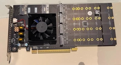 8 x PCIe 4.0x4 NVME SSD PCIe Splitter Card PLX PEX88048 256Gt/s - Image 1 of 2