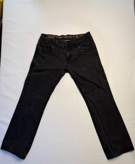 Rock Revival Black Regular Size Jeans for Men for sale | eBay