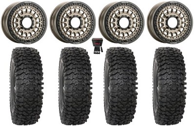 Metal FX Hitman Beadlock 15'' Wheels Br 35'' RC500S Sticky Tires Can-Am Defender
