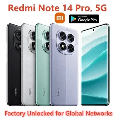 Xiaomi Redmi Note 14 Pro 5G Mobile NFC OTA China Rom for Global UK, English Only