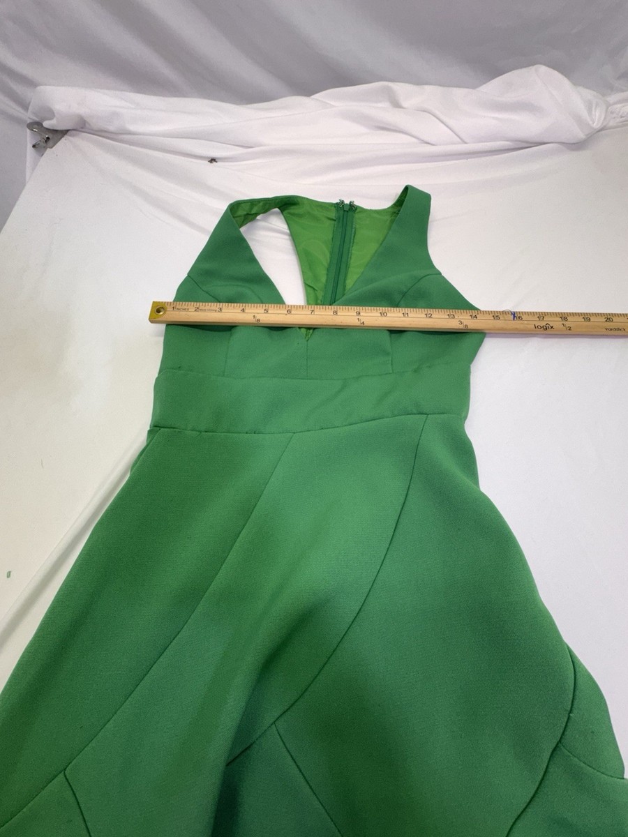 DO+BE Kelly Green Dress, Small Lined, Ruffle Trim Sleeveless St Patrick Day  | eBay