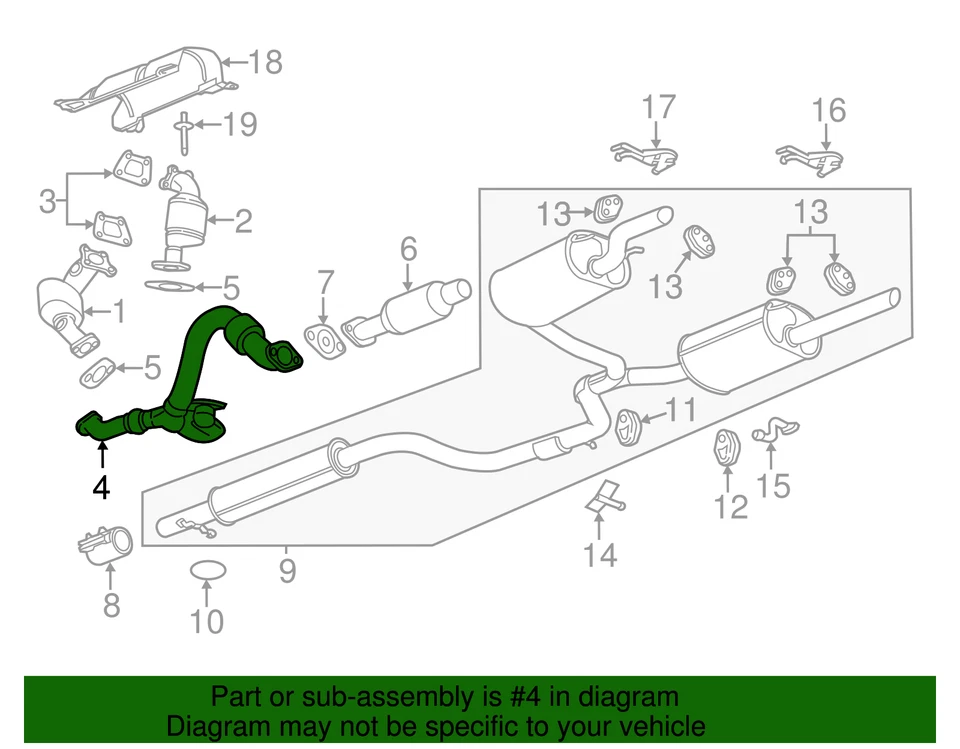 Tubo de escape delantero genuino GM 20831822 Foto 3 de 3