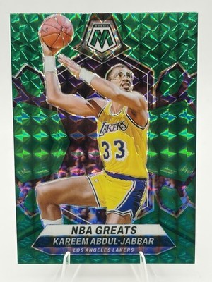 2023-24 Panini Mosaic #299 Kareem Abdul-Jabbar Green NBA Greats Los Angeles